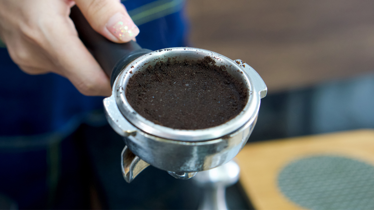 wet espresso puck