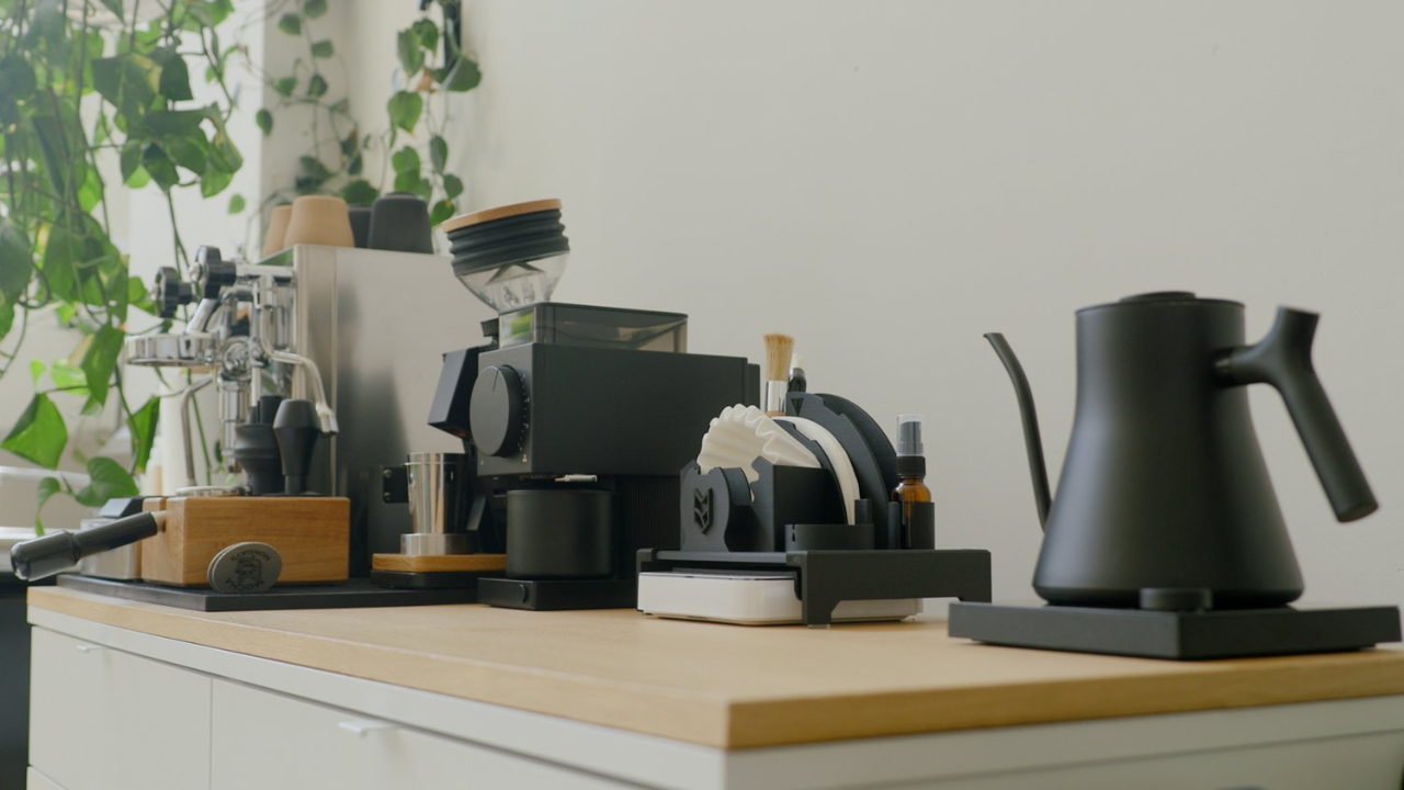 home office coffee bar setup