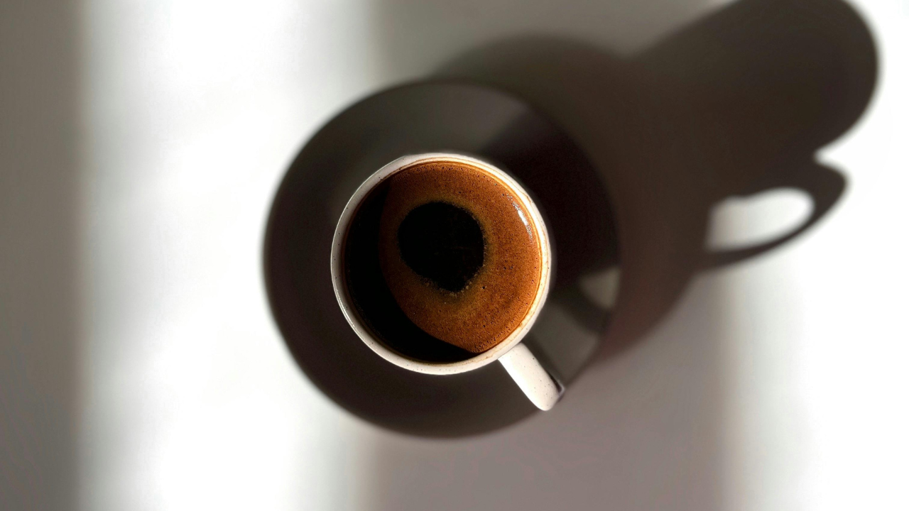 espresso with a shadow