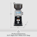 breville smart grinder pro coffee grinder dimensions