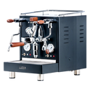 lucca m58 flow control black espresso machine walnut accents