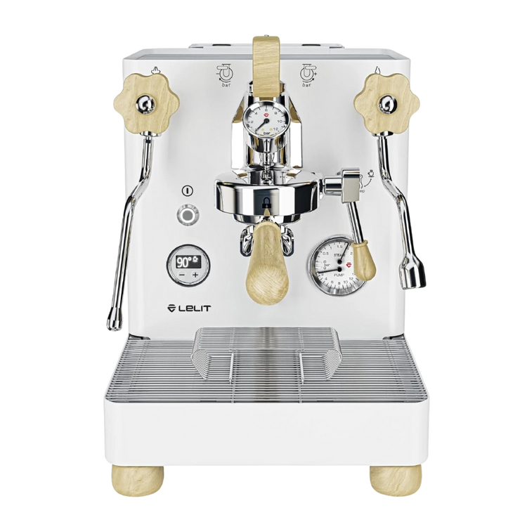 lelit bianca espresso machine white front view