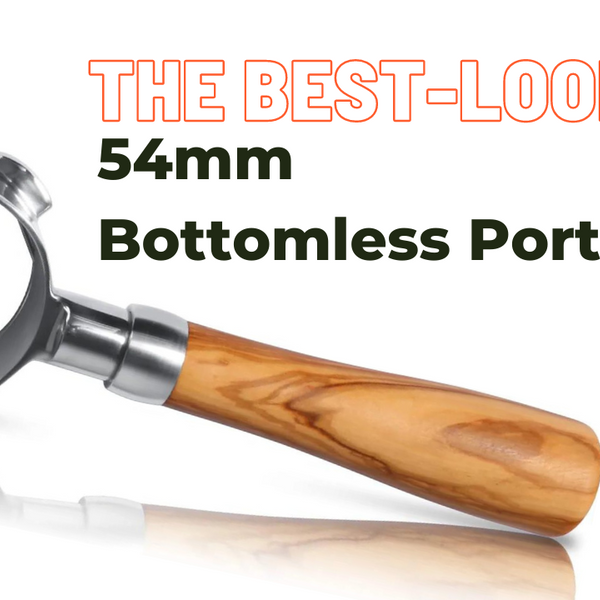 54mm Bottomless Portafilter Natural Wood Handle