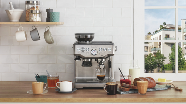 breville espresso machine in kitchen