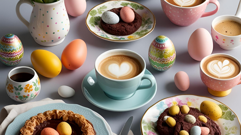 easter coffee spread