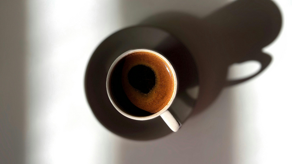 espresso with a shadow