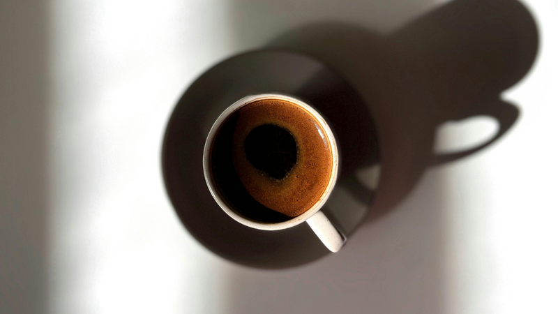espresso with a shadow