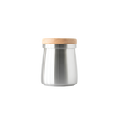 Stainless Steel: Acaia 58mm medium dosing cup with wooden storage lid in Stainless Steel