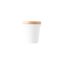Cool White: Acaia 58mm dosing cup with wooden storage lid in Cool White