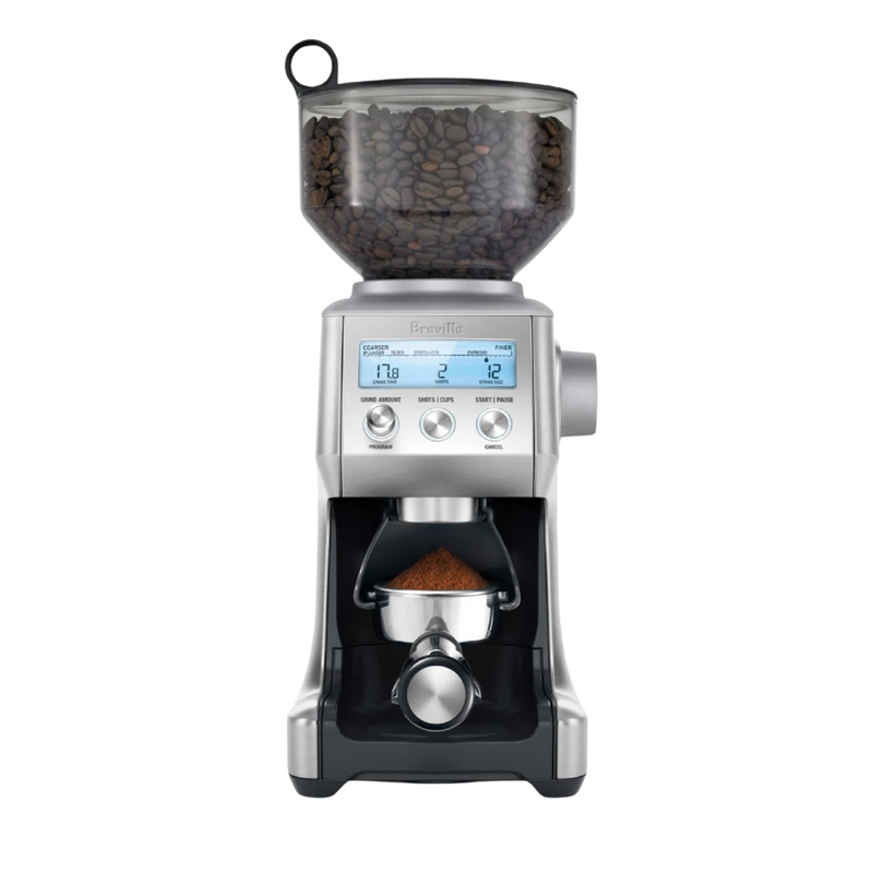breville smart grinder pro coffee grinder white background