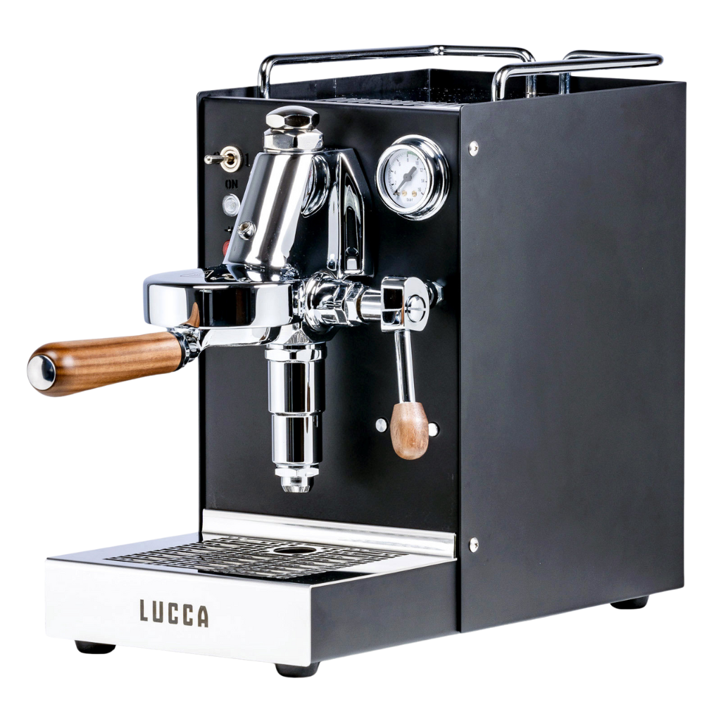 lucca solo black espresso machine hero