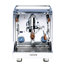lucca sunto stainless steel espresso machine front view