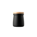 Black: Acaia 58mm medium dosing cup with wooden storage lid in Black