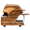 lucca a53 mini walnut espresso machine side view