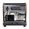 lucca a53 mini walnut espresso machine front view