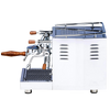 lucca sunto stainless steel espresso machine side view