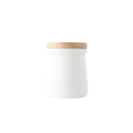 Cool White: Acaia 58mm medium dosing cup with wooden storage lid in Cool White