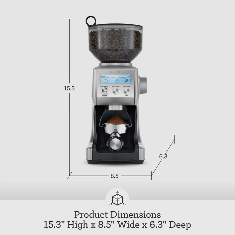 breville smart grinder pro coffee grinder dimensions