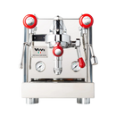 izzo vivi pid espresso machine red accents