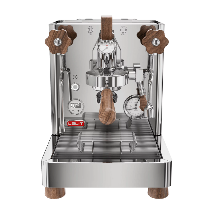 lelit bianca espresso machine stainless steel front