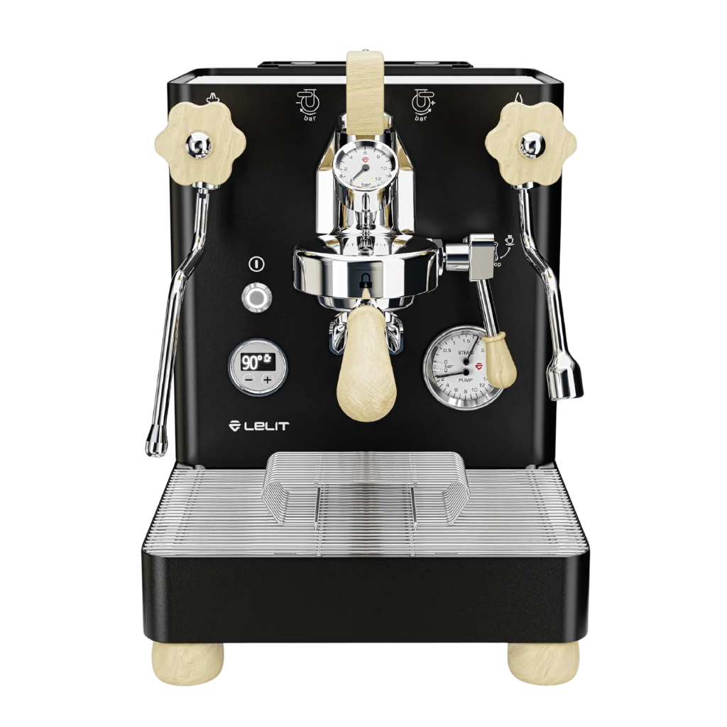 lelit bianca espresso machine black front view