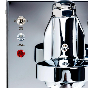 lucca solo espresso machine stainless steel control panel view