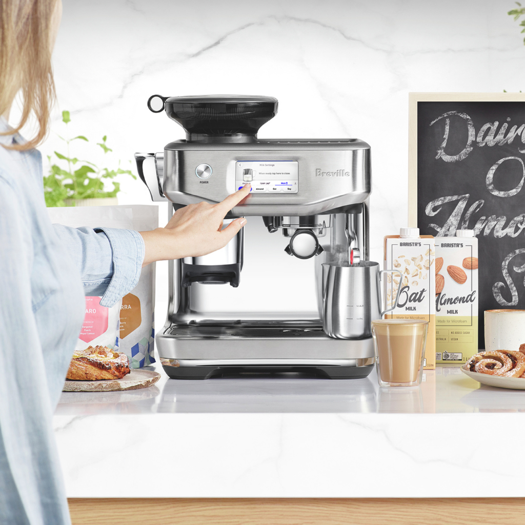 breville barista touch impress in use