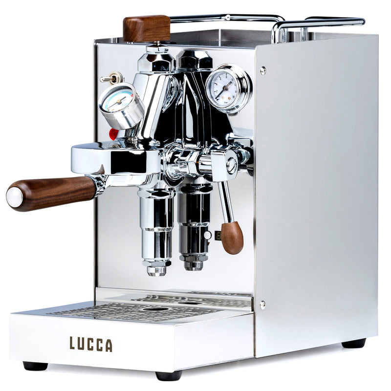 LUCCA Solo Espresso Machine with Flow Control in stainless steel