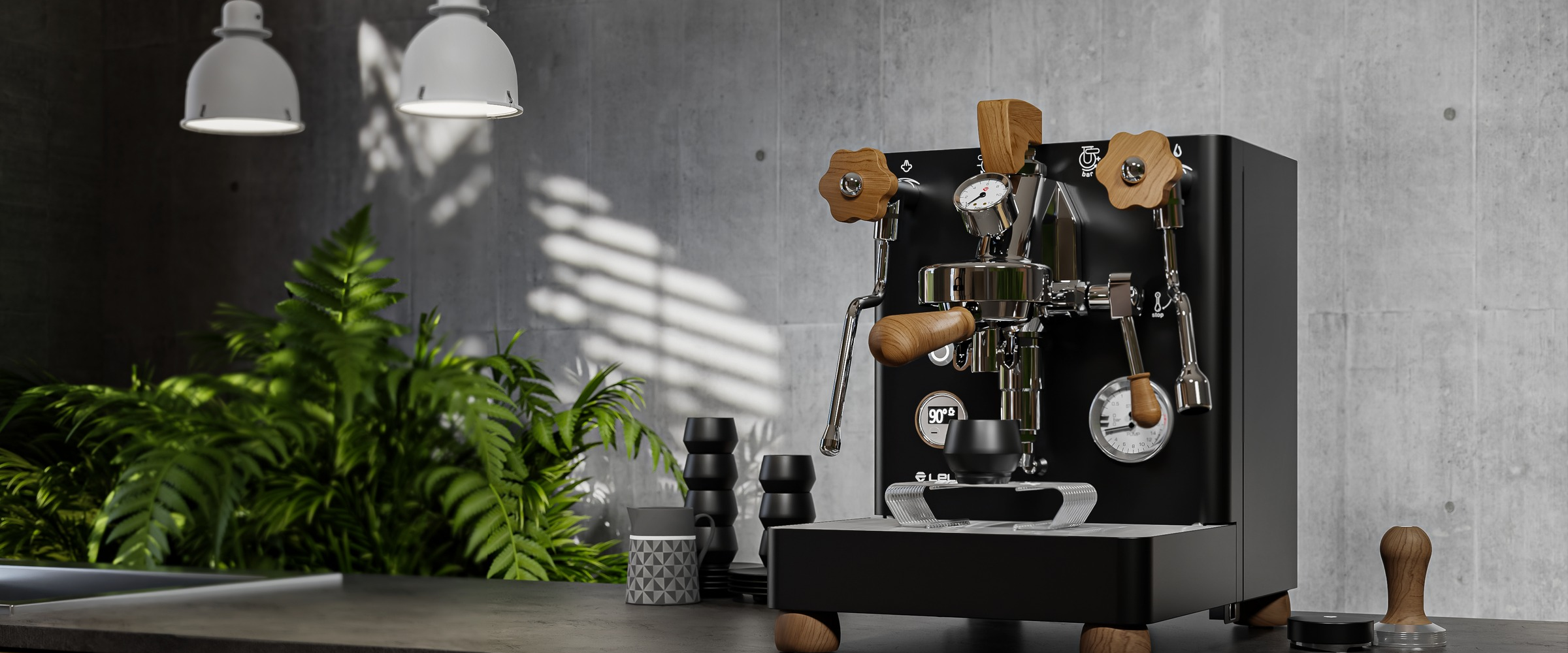 Lelit Bianca espresso machine in a modern kitchen