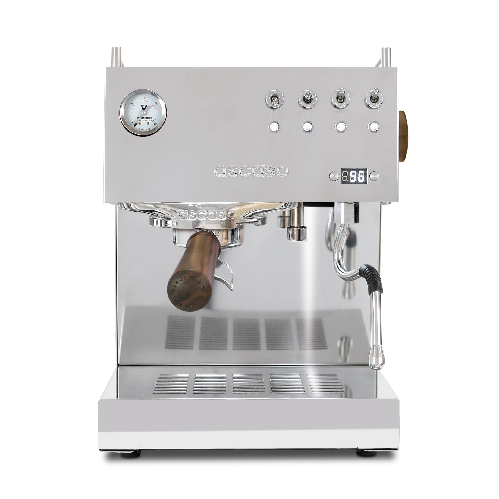 Ascaso Steel DUO Programmable Espresso Machine w/PID Controller, Dual Thermoblock, 120V (Inox)