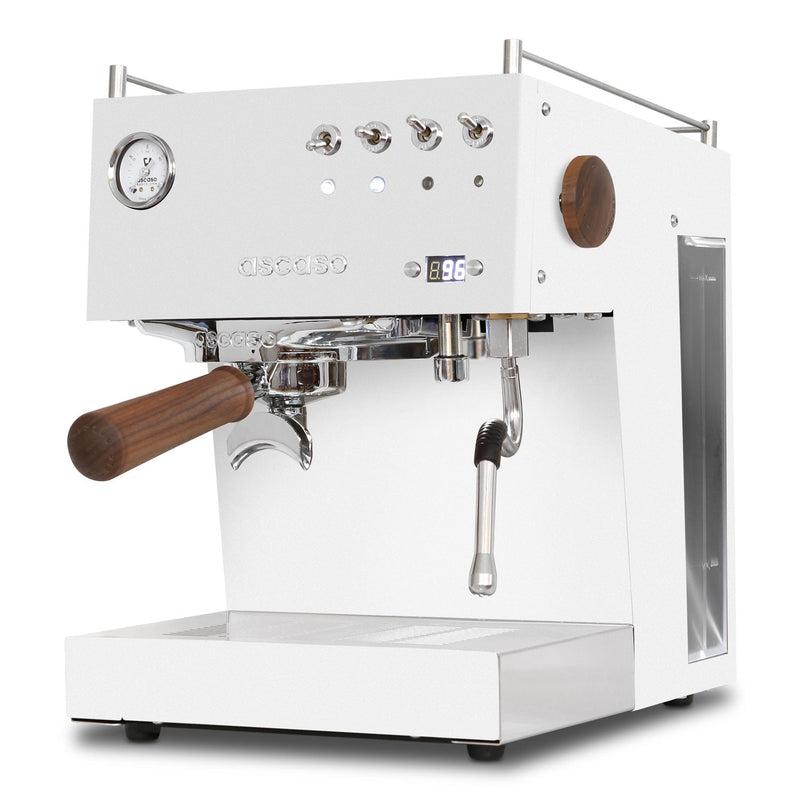 ascaso steel duo espresso machine white front view