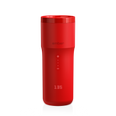 Red Ember mug with digital display on a white background