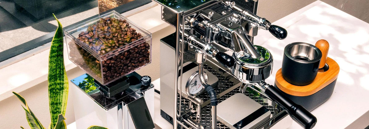 eureka silenzio in a modern kitchen next to an espresso machine
