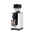 white eureka mignon zero espresso grinder with white background