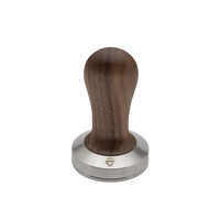 lelit58 walnut wood tamper with metal base