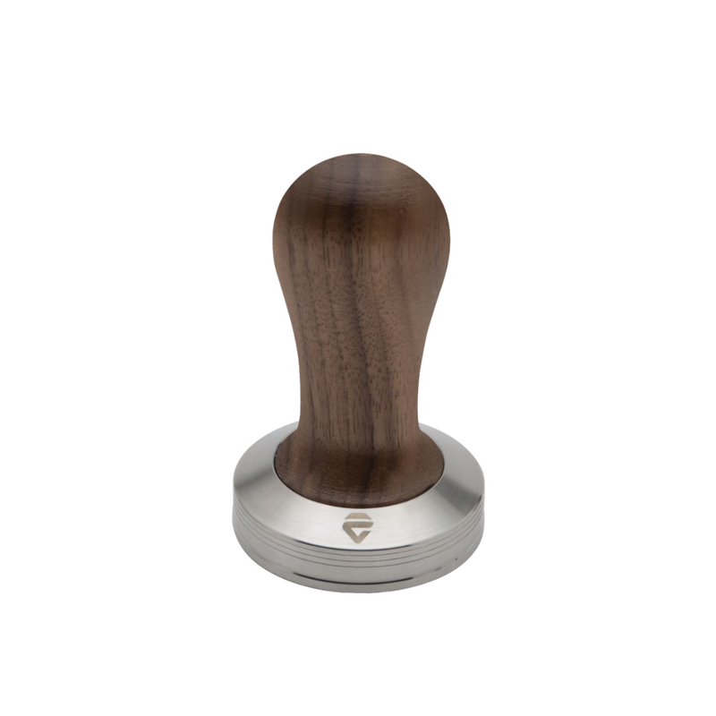 lelit58 walnut wood tamper with metal base