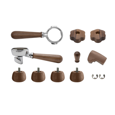 lelit bianca walnut wood accents